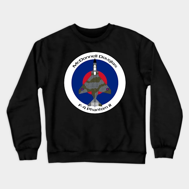 F-4 Phantom II (RAF) Crewneck Sweatshirt by BearCaveDesigns